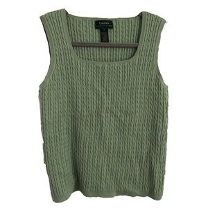 VTG Lauren Ralph Lauren Green Sweater Vest Sz L